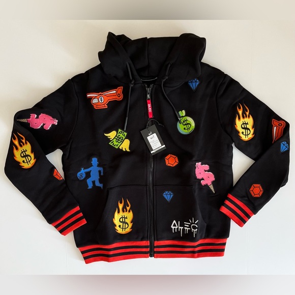 NWT Limited Edition Alec Monopoly All Patch Hoodie - Picture 4 of 13